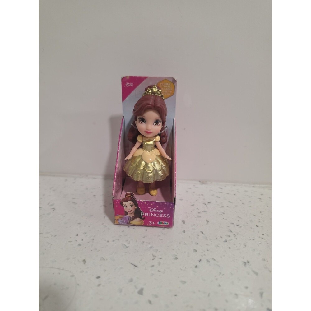 DIsney Princess Mini Belle Poseable 3" Doll Yellow Outfit New